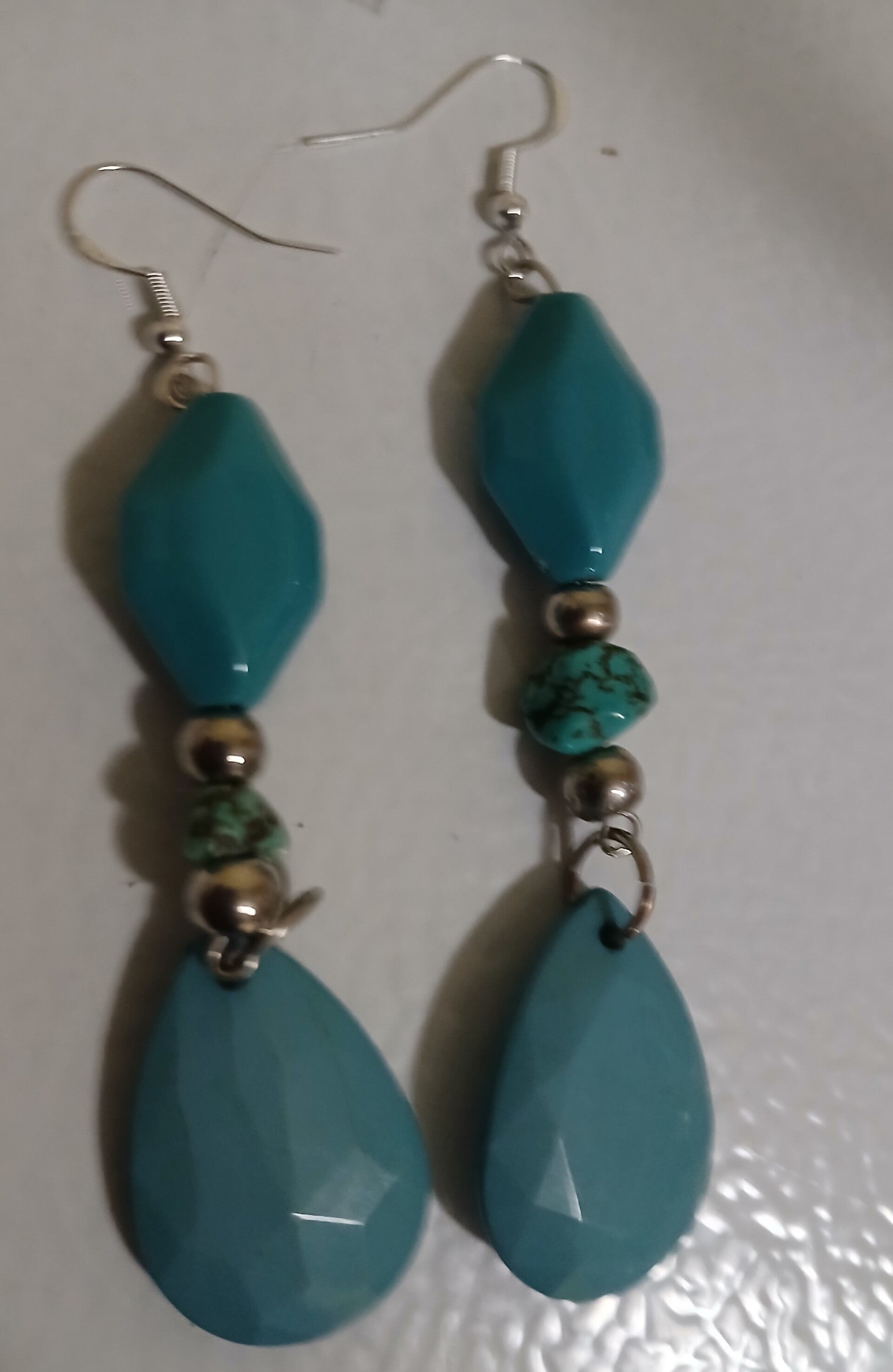 Dangle Turquoise with Real Turquoise Bead