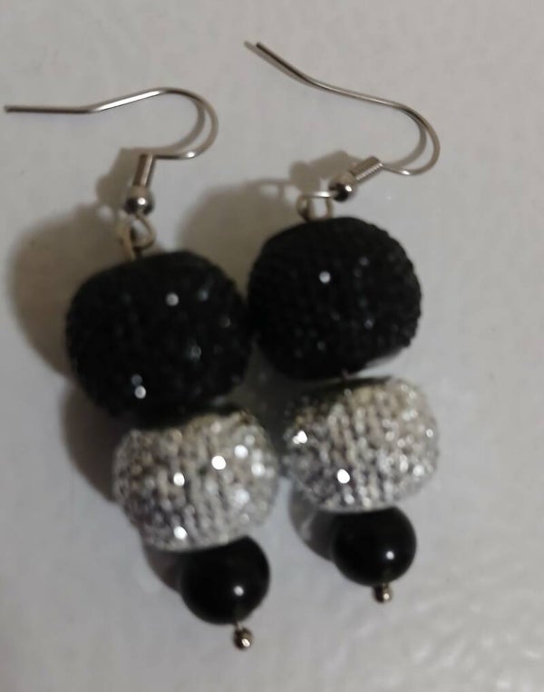 Drop: Old Style Black N Silver Sparkly (short)