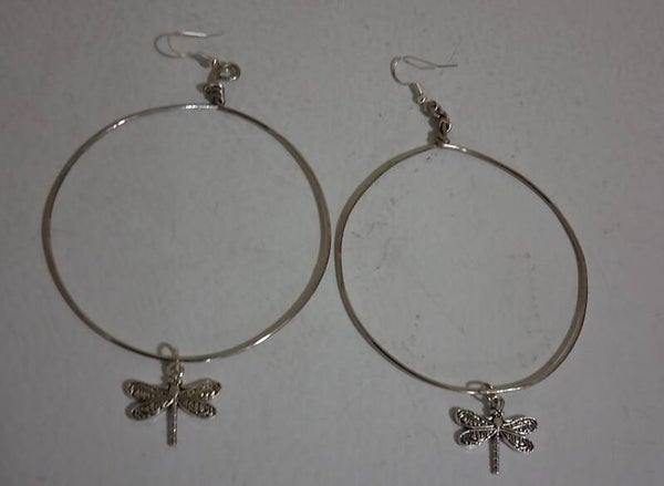 Hoops Dragonfly (wire wrapped by me)