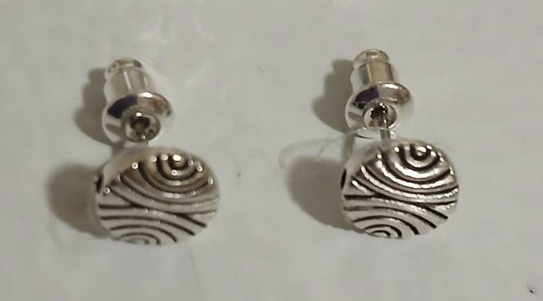 Post Round swirl Silver