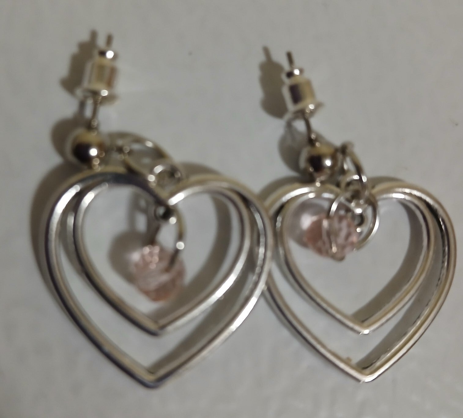Holiday Valentines (Repeat) Double Heart in Pink Crystals