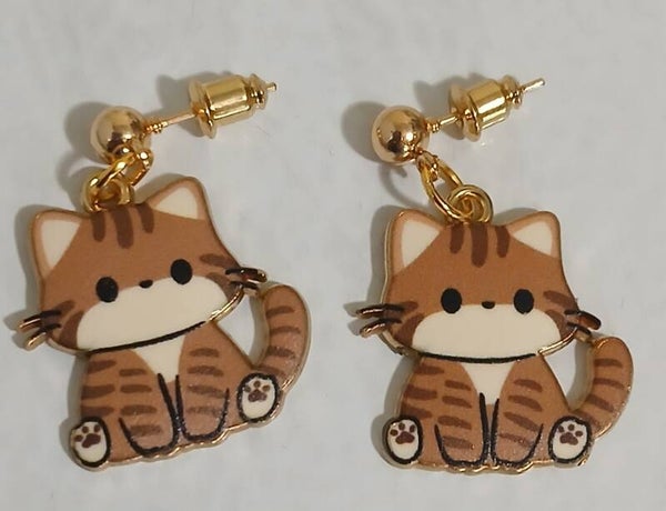 Post with Brown Kitty Large