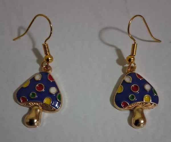 Fish hooks with Mushrooms new Blue
