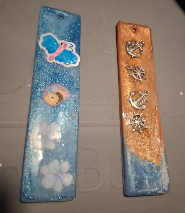 Resin Bookmark examples (without thier normal tassels) for custom order