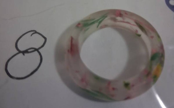 Resin Ring flowers and leaves 8