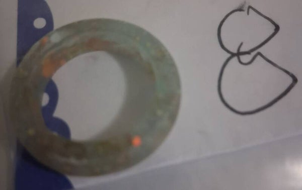 Resin Ring light Blue gltter