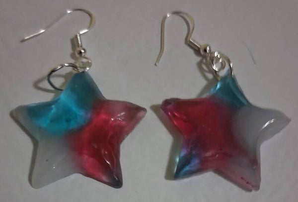 Resin Star Earrings for sale and custom order