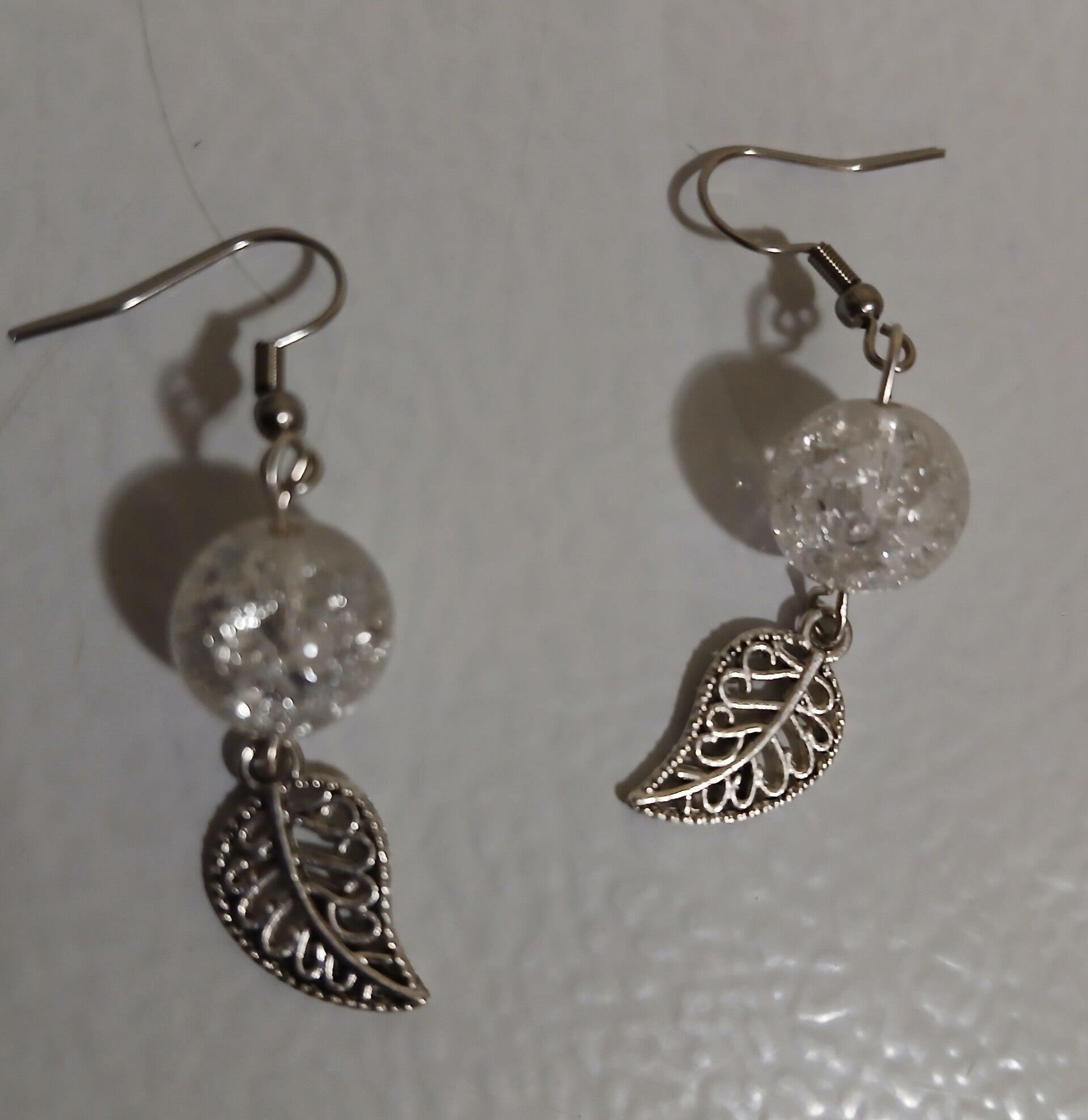Dangle Silver Leaf Short0