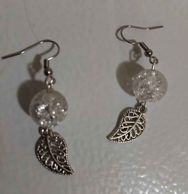 Dangle Silver Leaf Short0