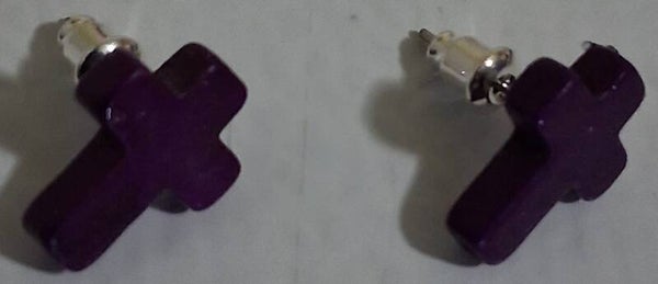 Studs Crosses Purple