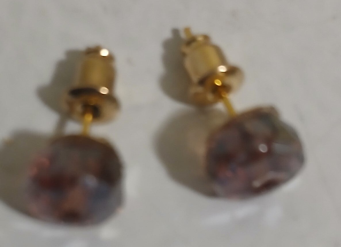 Studs Crystal Purple