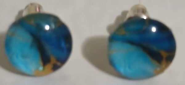 Stud Deep Blue Round
