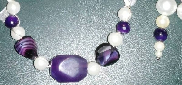 Wedding Set Idea with real Amethyst and Plum Agate