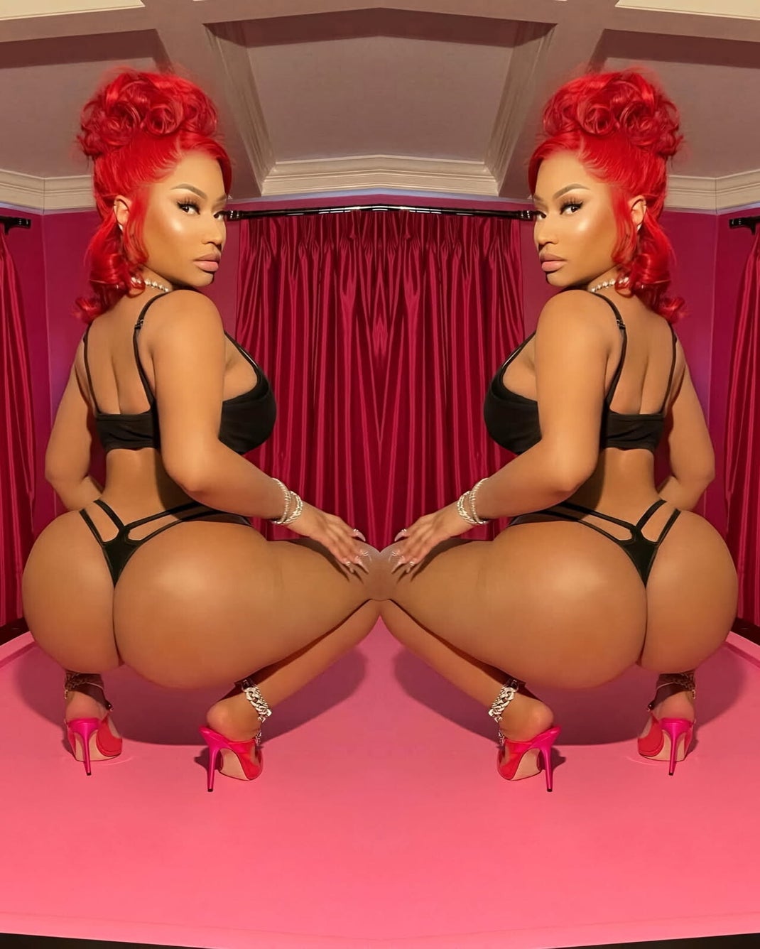 Nicki Minaj the second most followed Black female in the world, posing in sexy bikini
