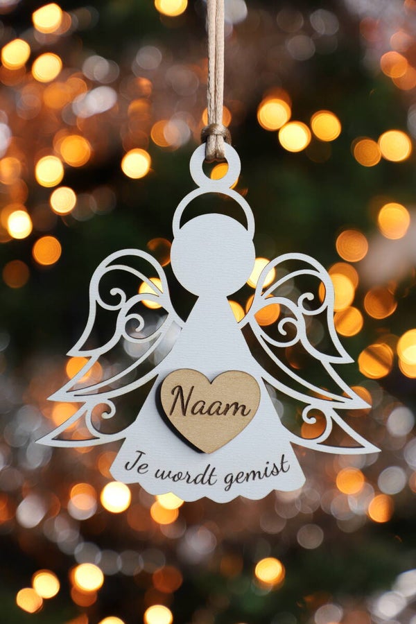 Kerst ornament - Gedenk engel
