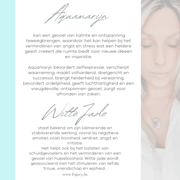Aquamarijn & Witte Jade