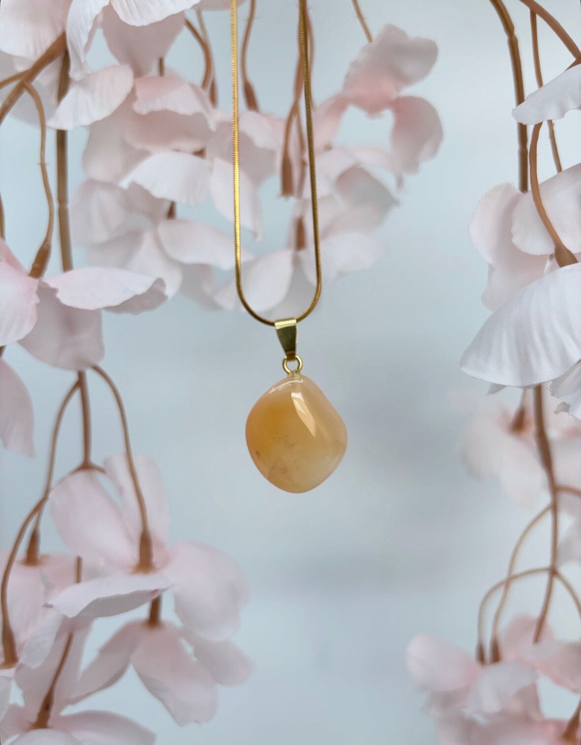 Perzik Maansteen ketting 1