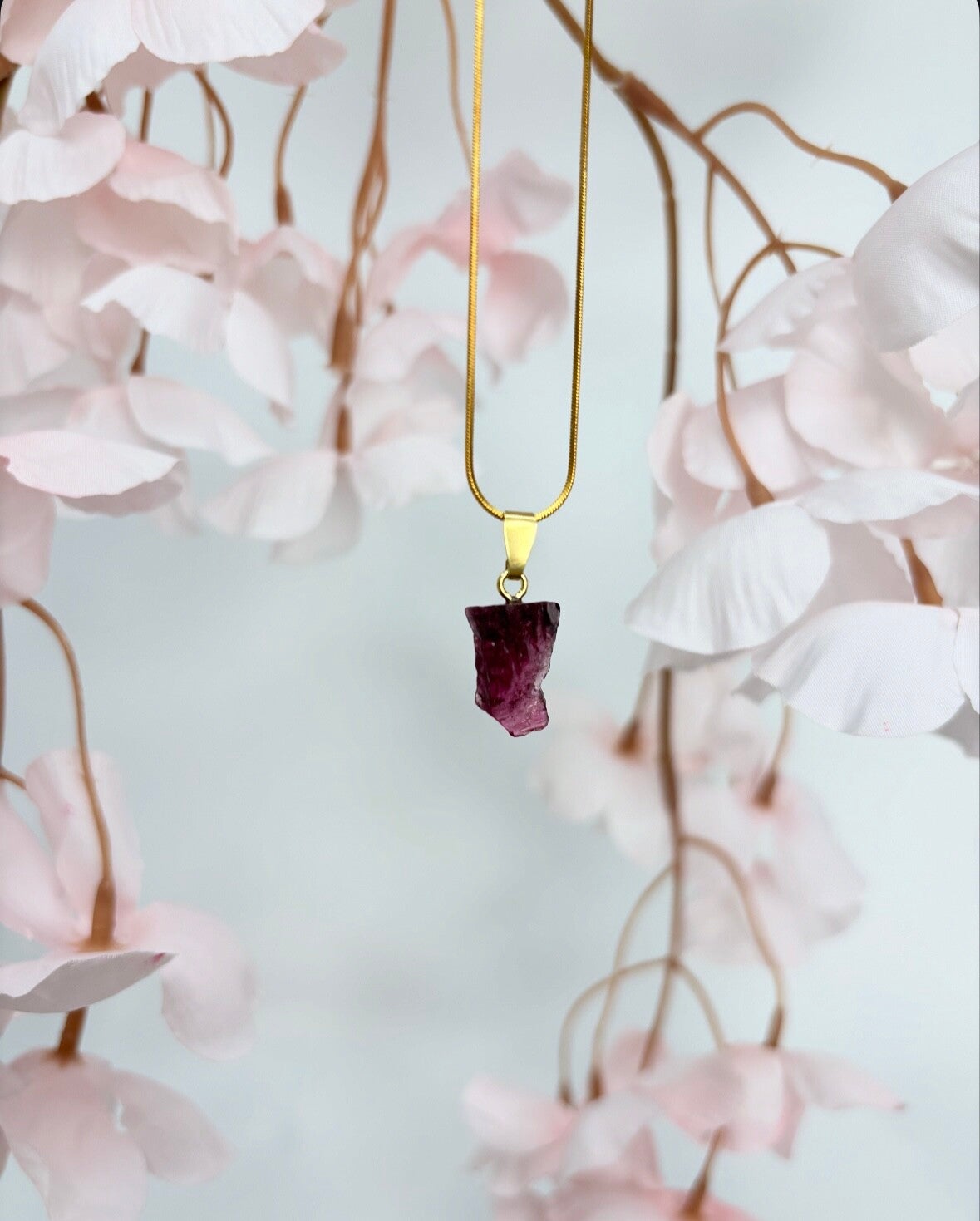 Roze Toermalijn ketting 1