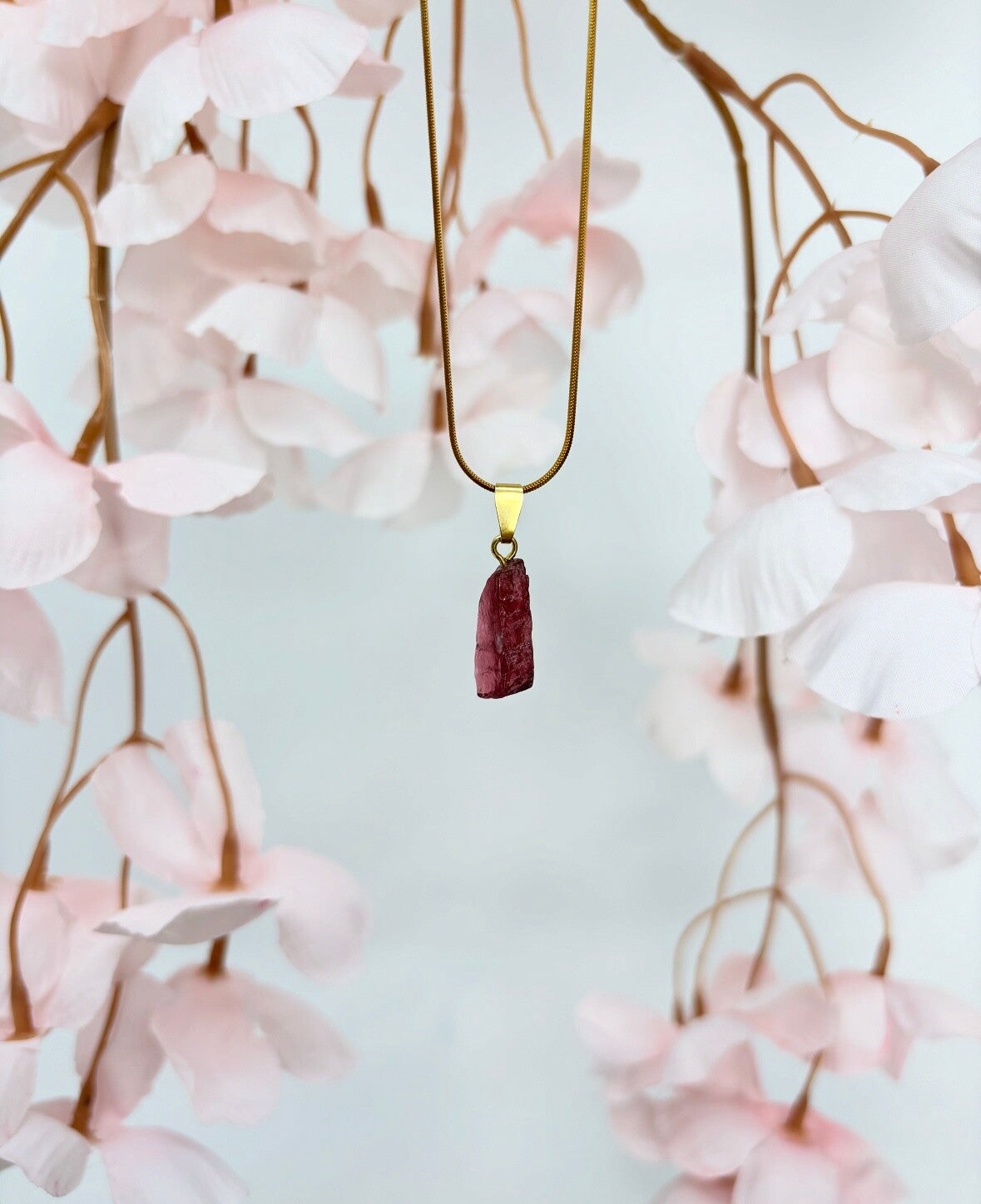 Roze Toermalijn ketting 2