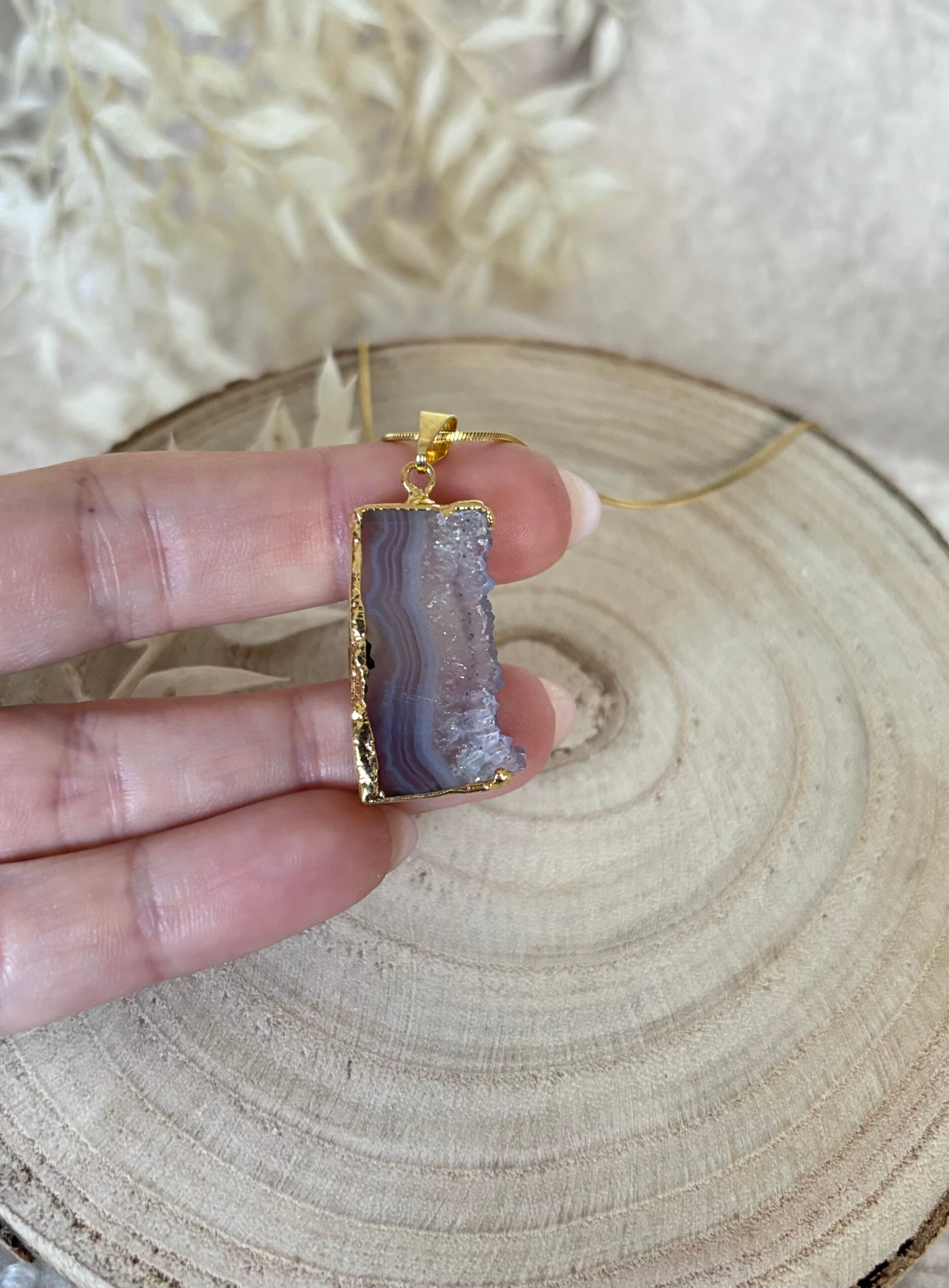 Amethistschijf Hanger 1.