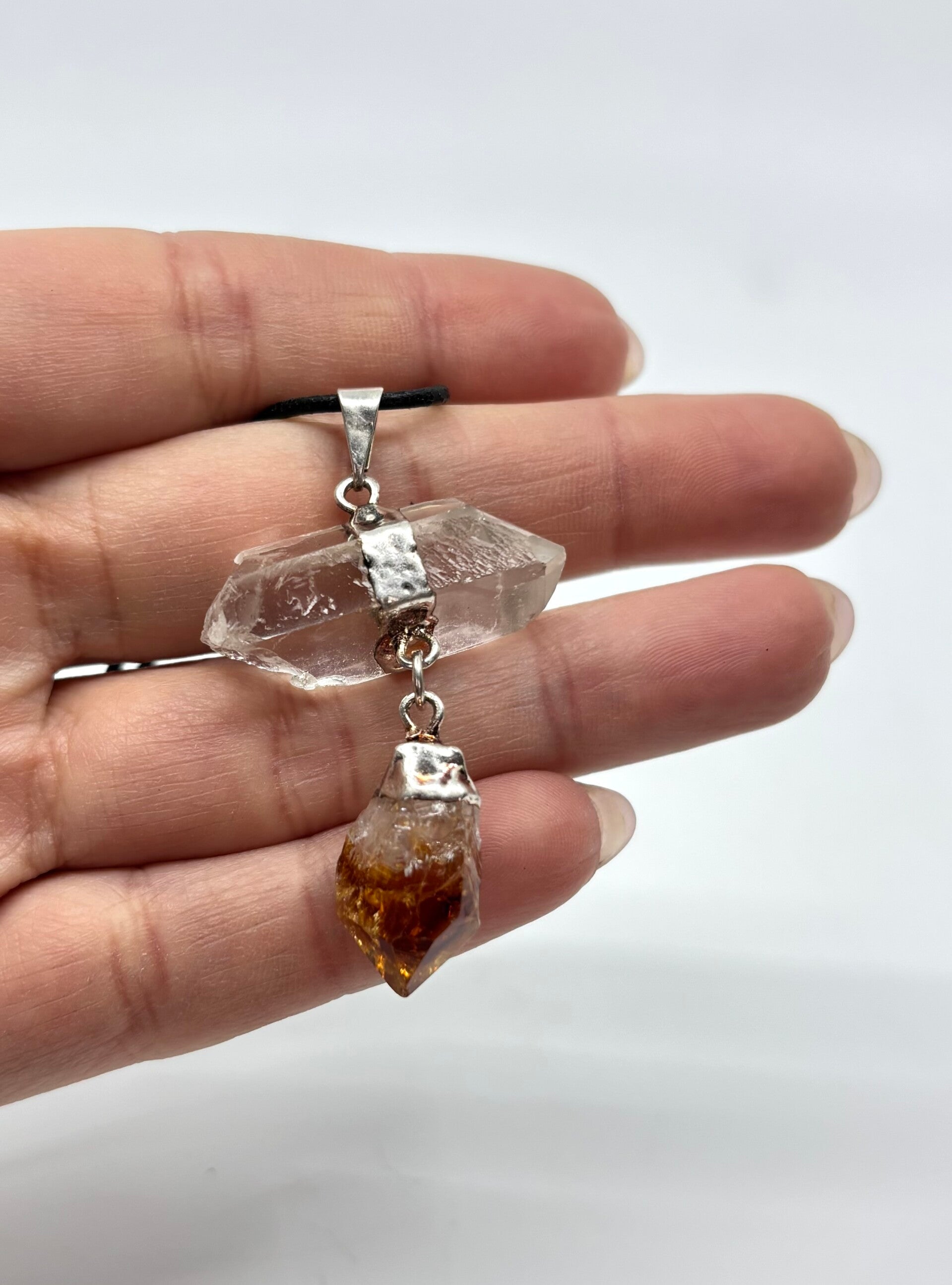 Bergkristal & Citrien hanger