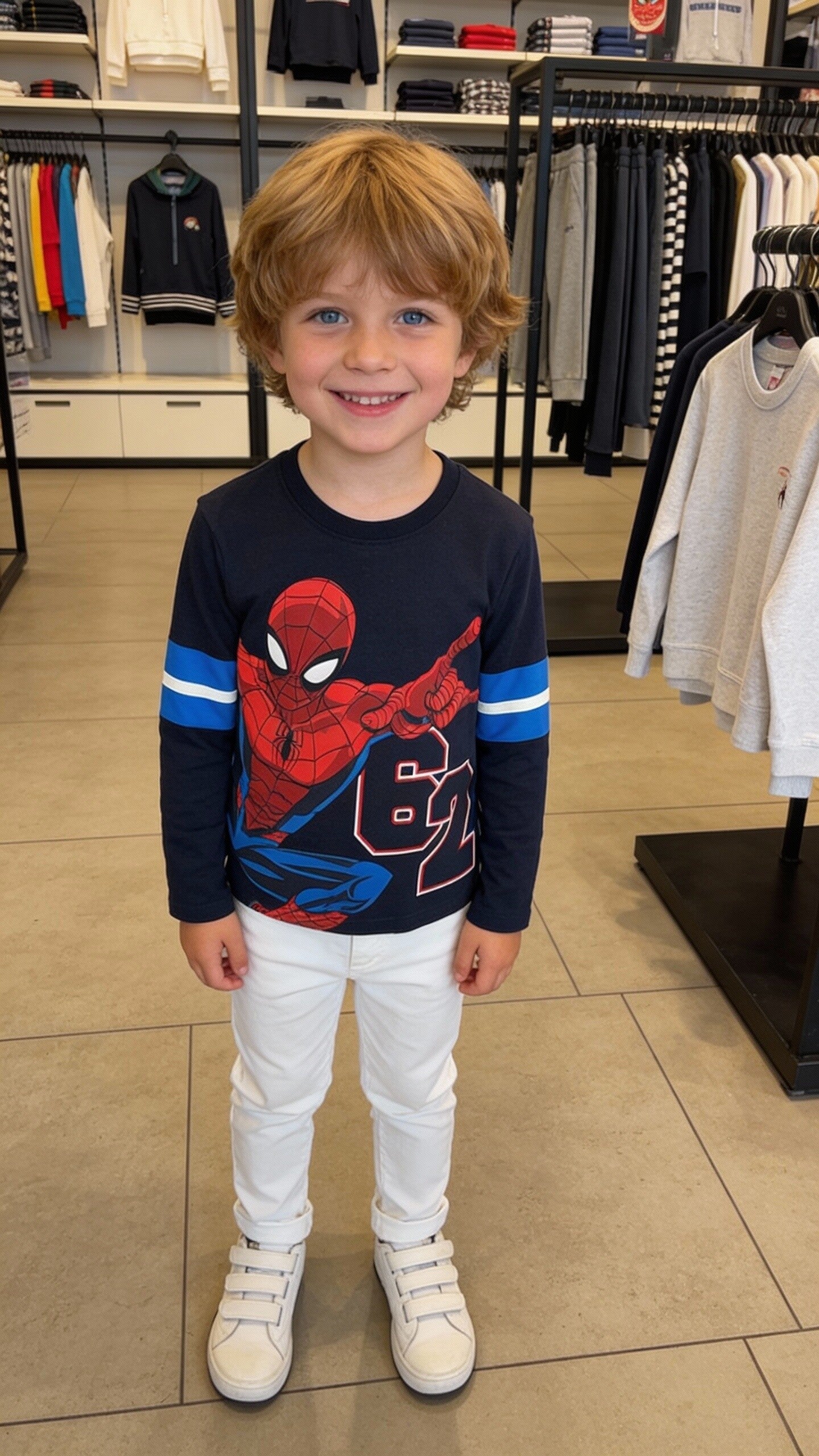 Lubbies Kleding | Officieel Marvel Spider-Man Donkerblauw Longsleeve Shirt