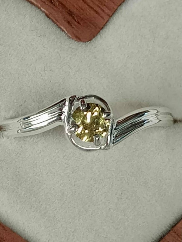 Sapphire Ring Yellow .45ct