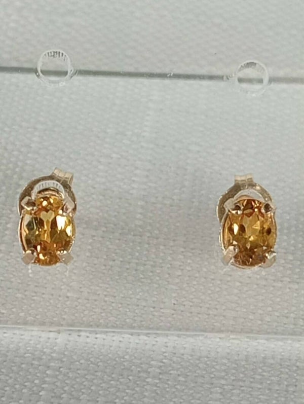 Sapphire studs Golden Yellow .85ct