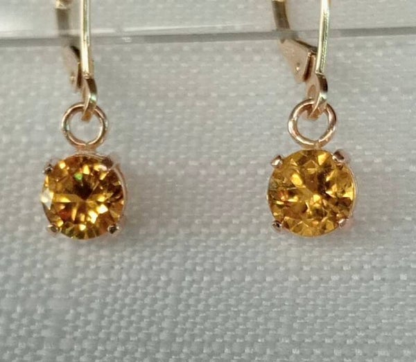 Golden Yellow Continental earrings 1.3ct