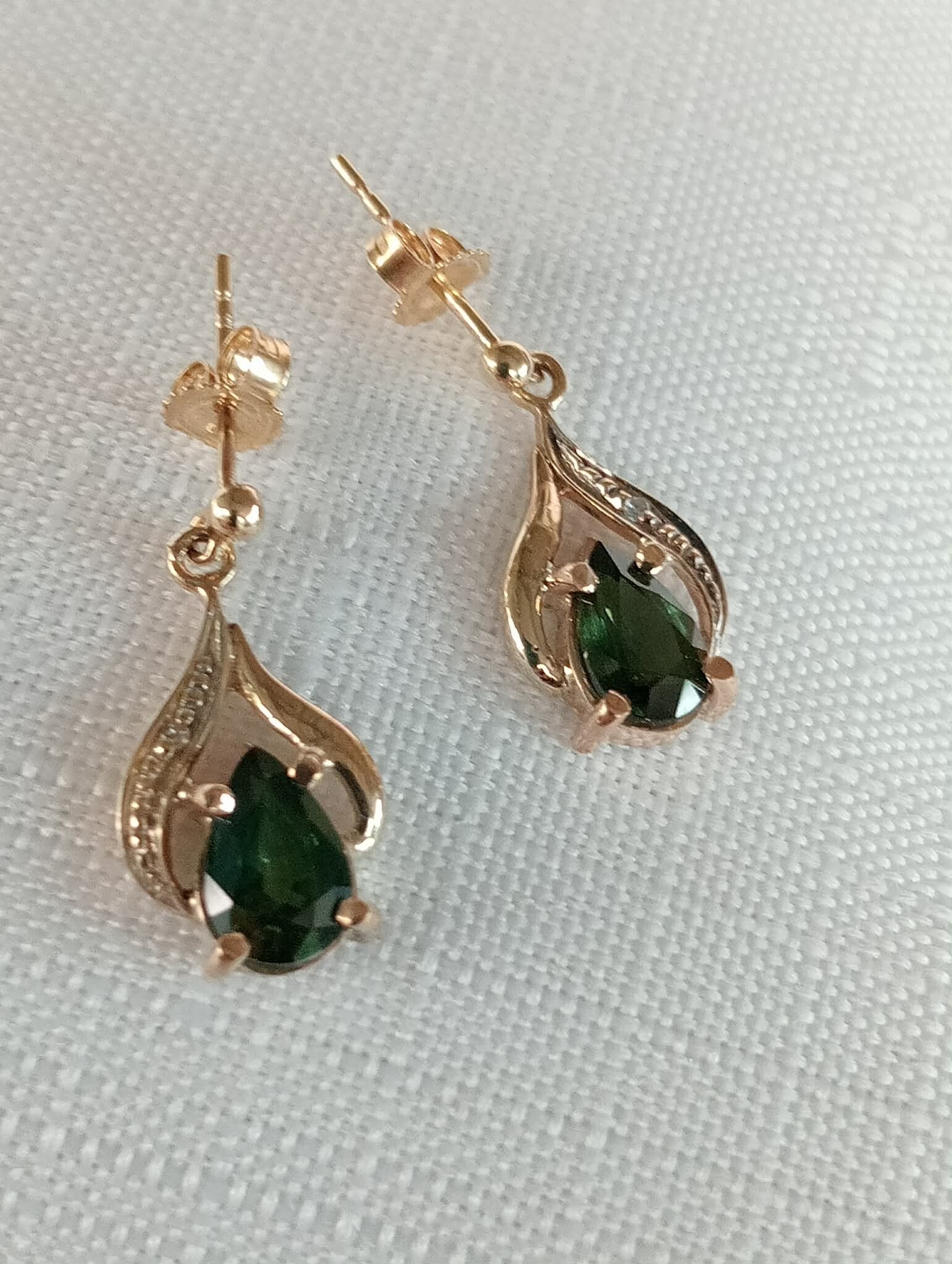 Sapphire pear drop earrings
