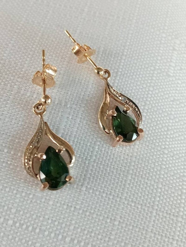 Sapphire pear drop earrings