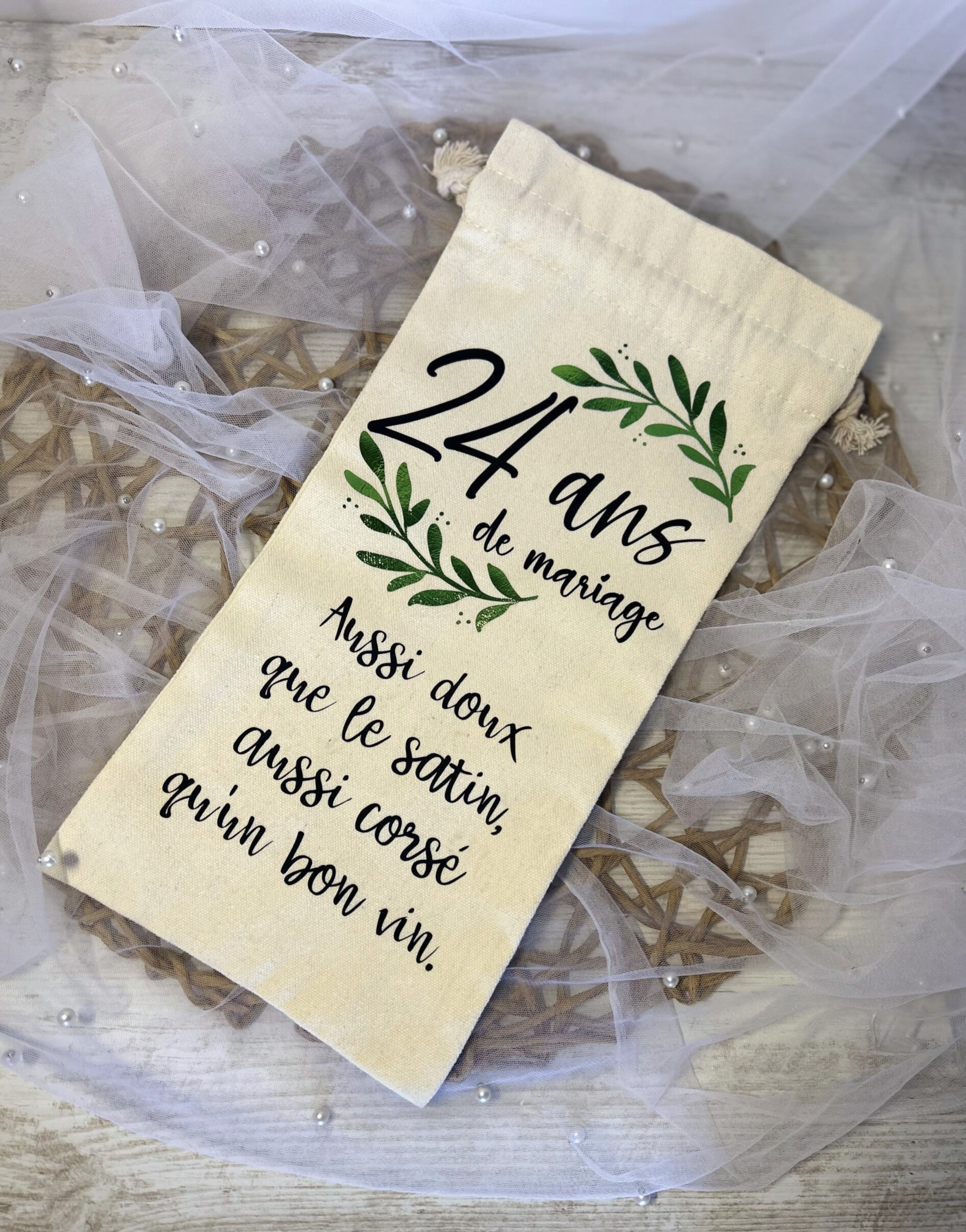 Sac à bouteille - 24 ans de Mariage