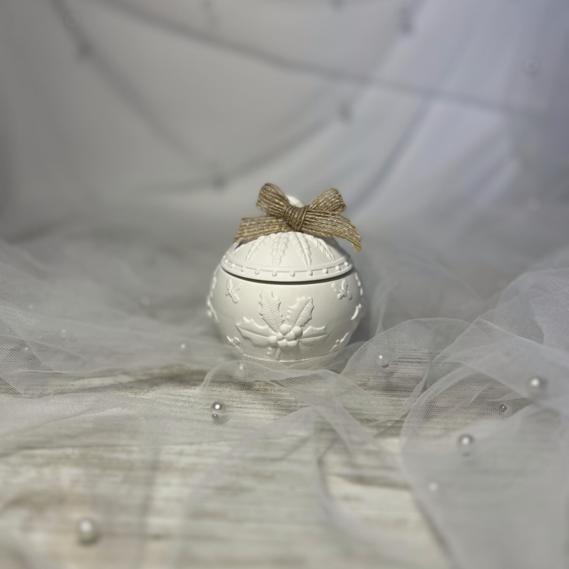Boule de Noël - Collection Houx d'hiver