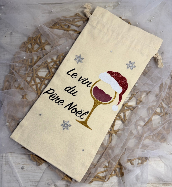 Sac à bouteille - Le vin du père Noël