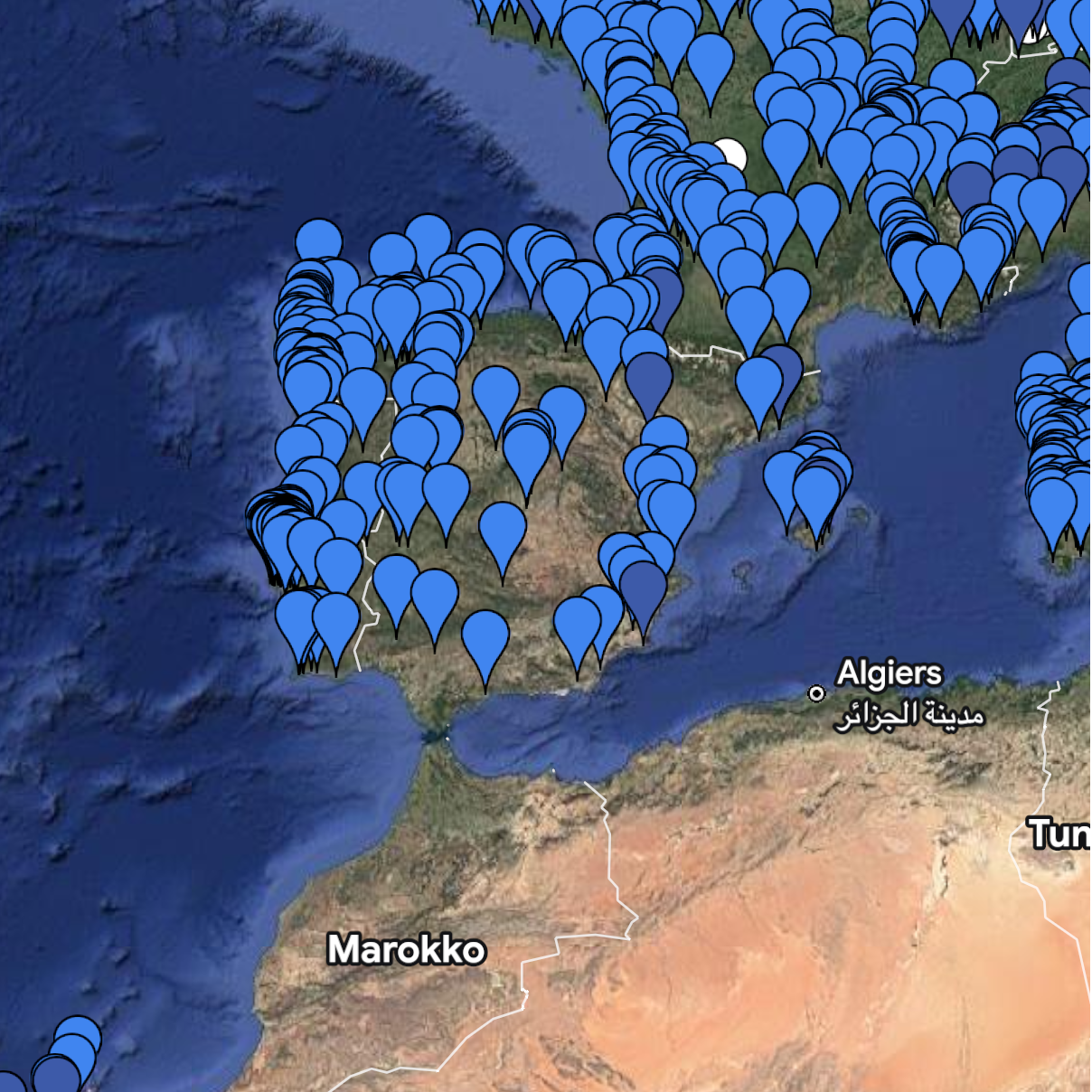 Urbex map Spain 🇪🇸 + Portugal 🇵🇹