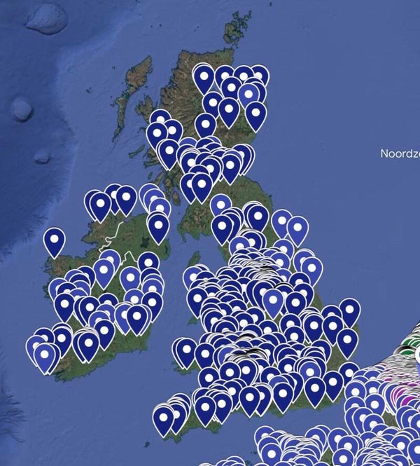 Urbex map United Kingdom