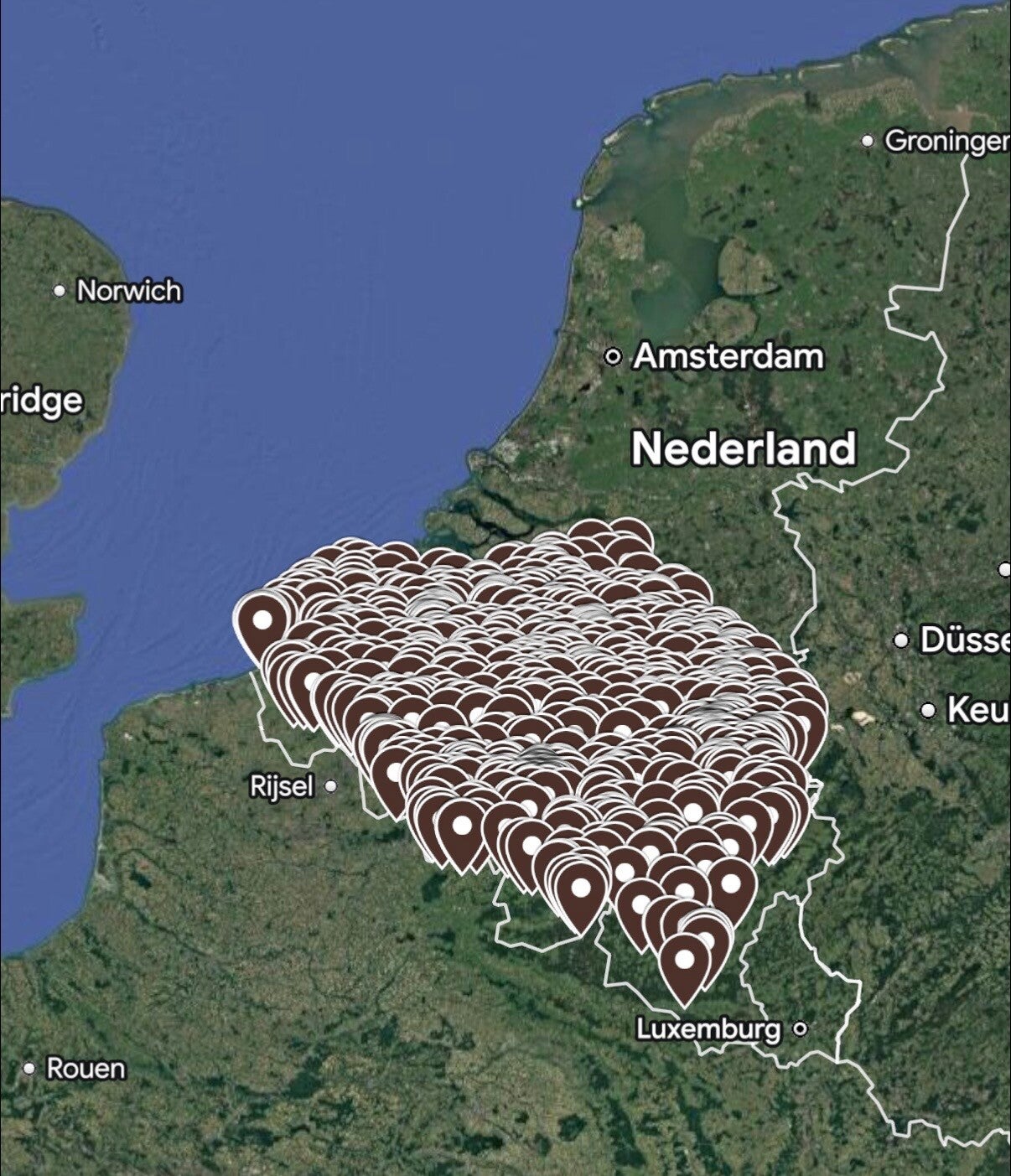 Urbex map Belgium