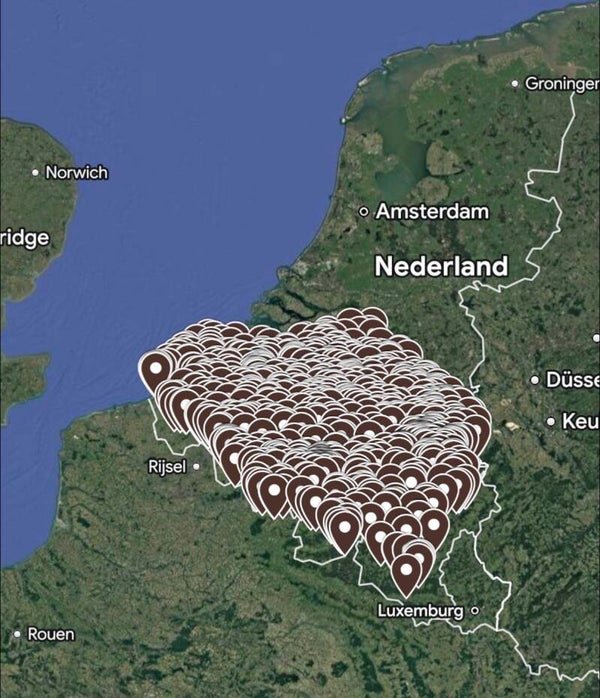 Urbex map Belgium