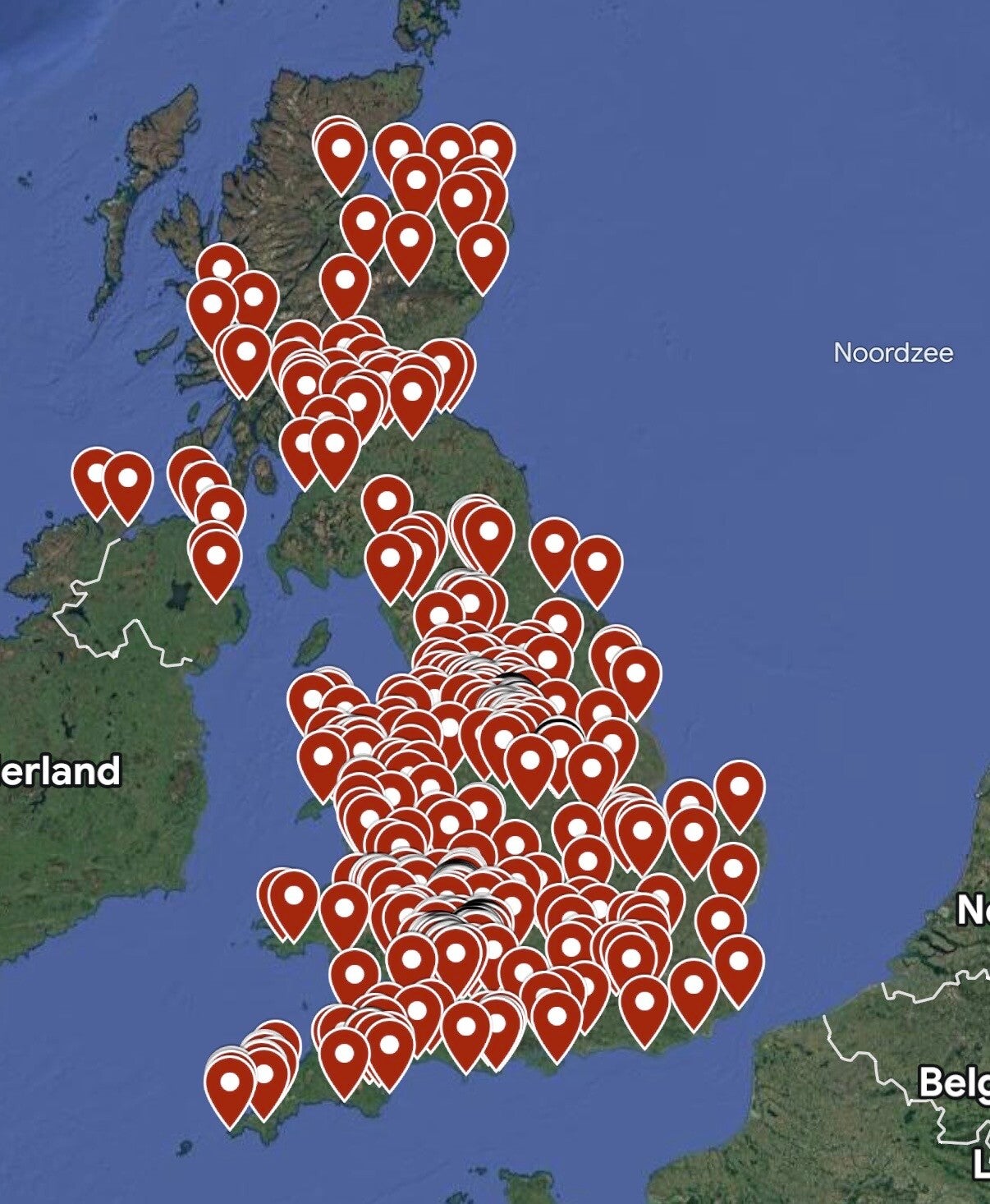Urbex map United Kingdom
