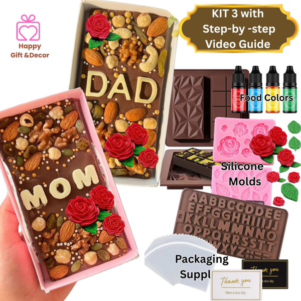 Customized Chocolate Bar with Name & Flowers