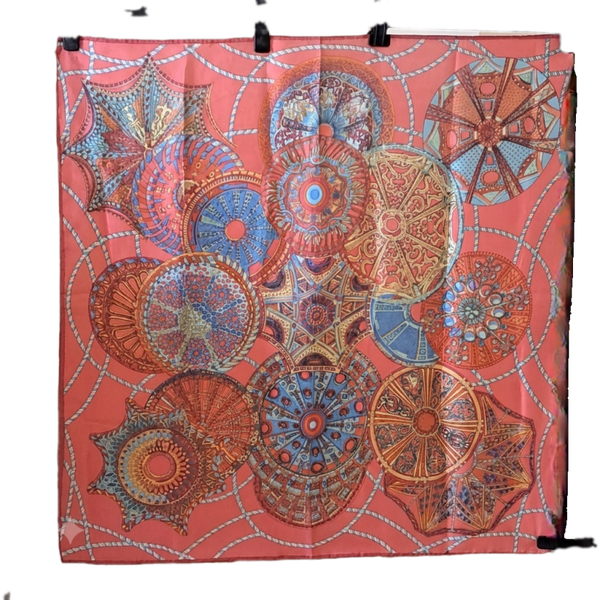 FOU013 - Foulard Caroll "motifs géométriques" rouge