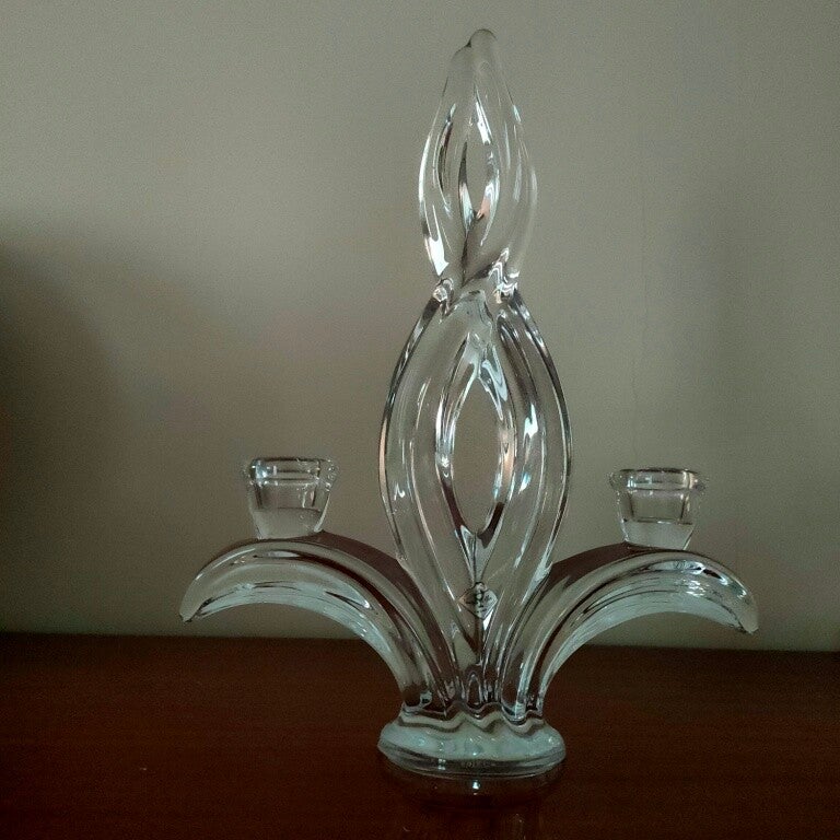 BOU002 - Bougeoir Lys en cristal