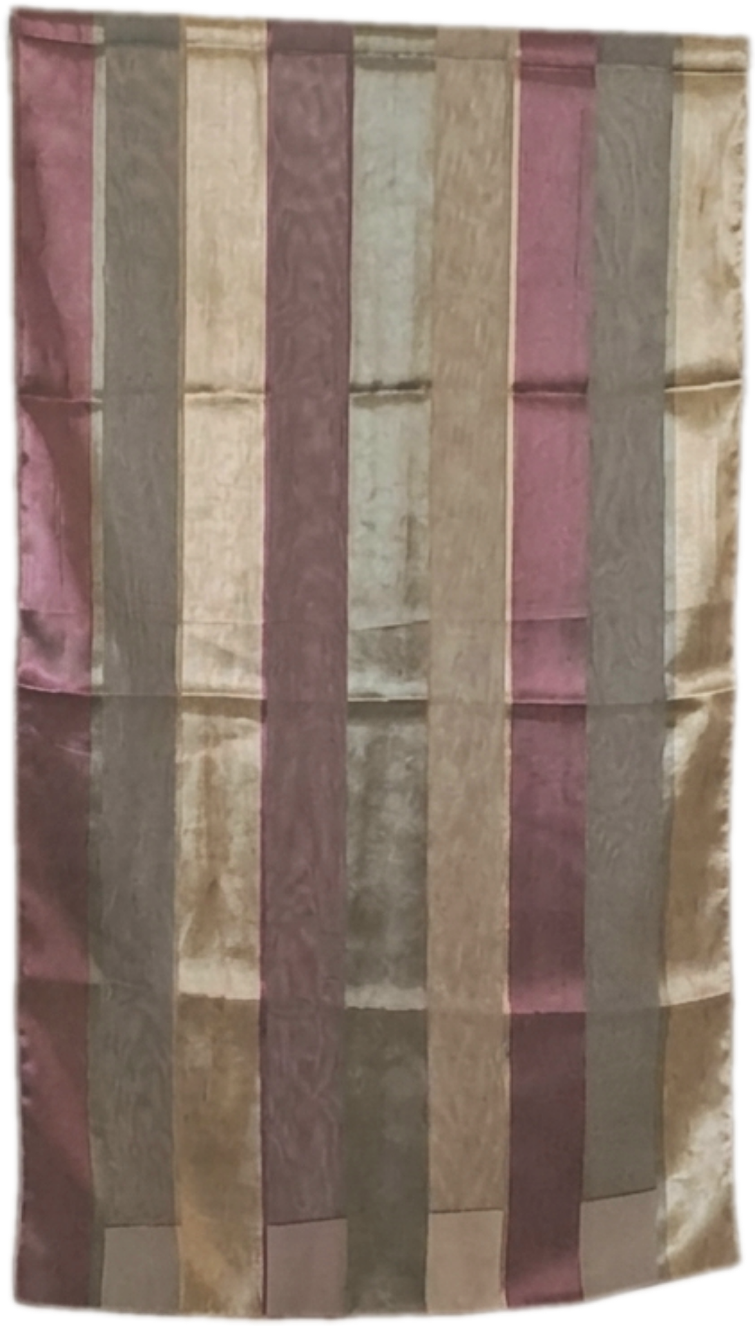 FOU001 - Foulard "bandes" dorées et rouges
