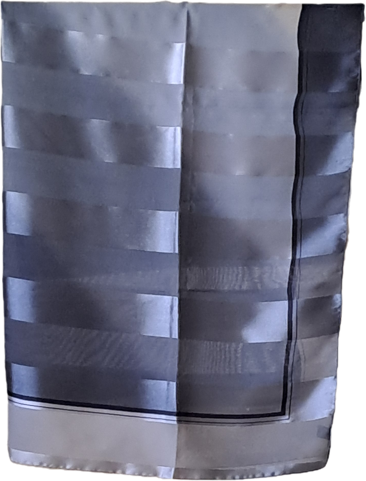 FOU007 - Foulard "bandes bleu/gris"