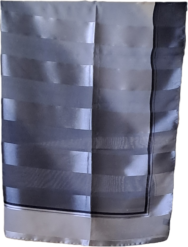 FOU007 - Foulard "bandes bleu/gris"
