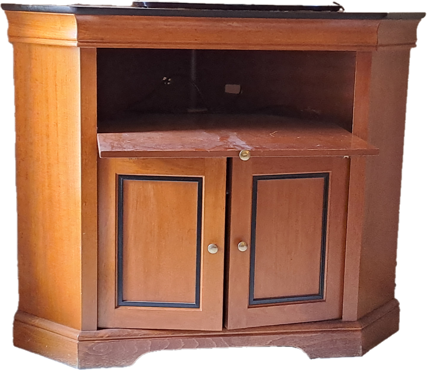 MEU002 - Meuble TV d'angle en bois massif