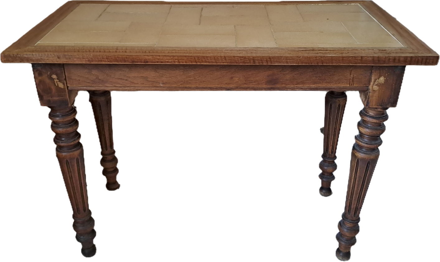 TAB005 - Table en bois massif carrelée
