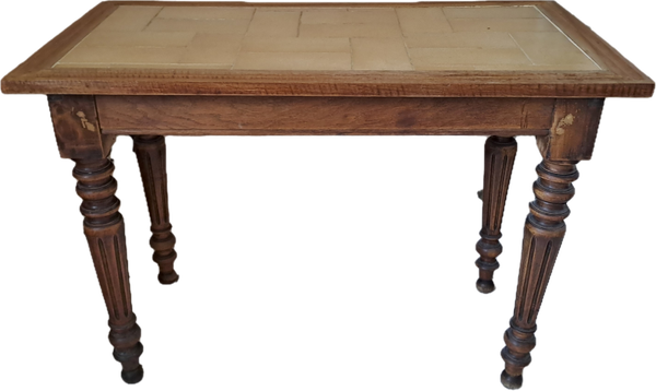 TAB005 - Table en bois massif carrelée