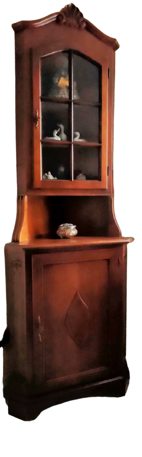 VIT001 - Vitrine d'angle en bois massif