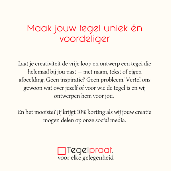 Maak 'm persoonlijk!